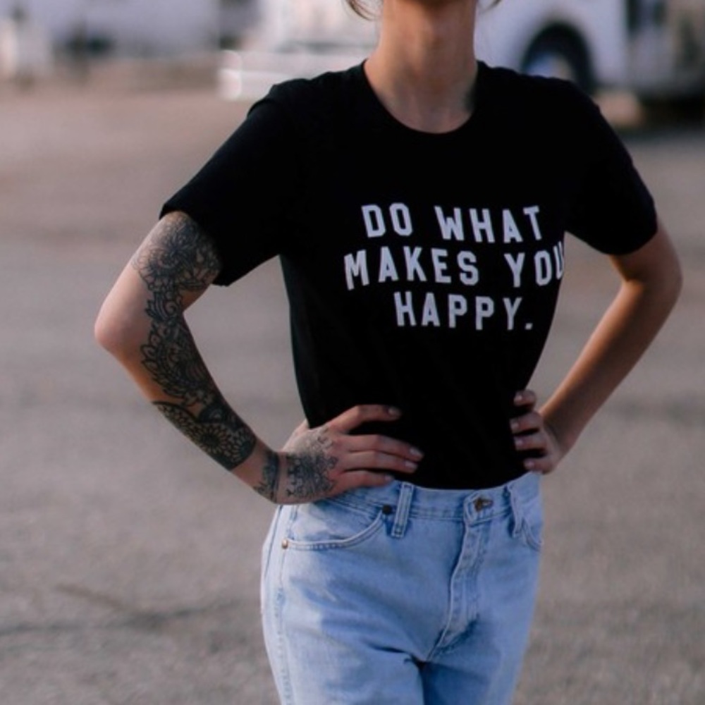 “Do what makes you happy” oversized Tshirt - GREY